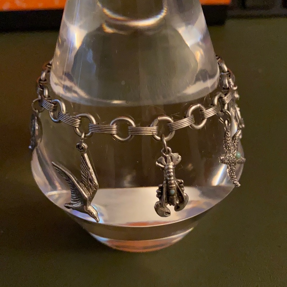 Silver charm bracelet